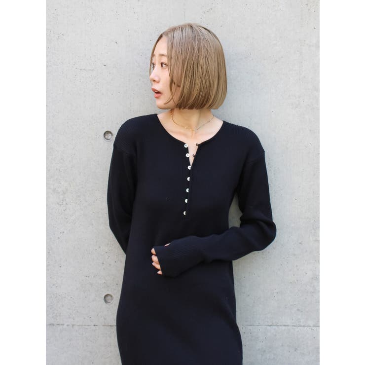 ヘンリーネックニットワンピース | Ungrid | 詳細画像5 