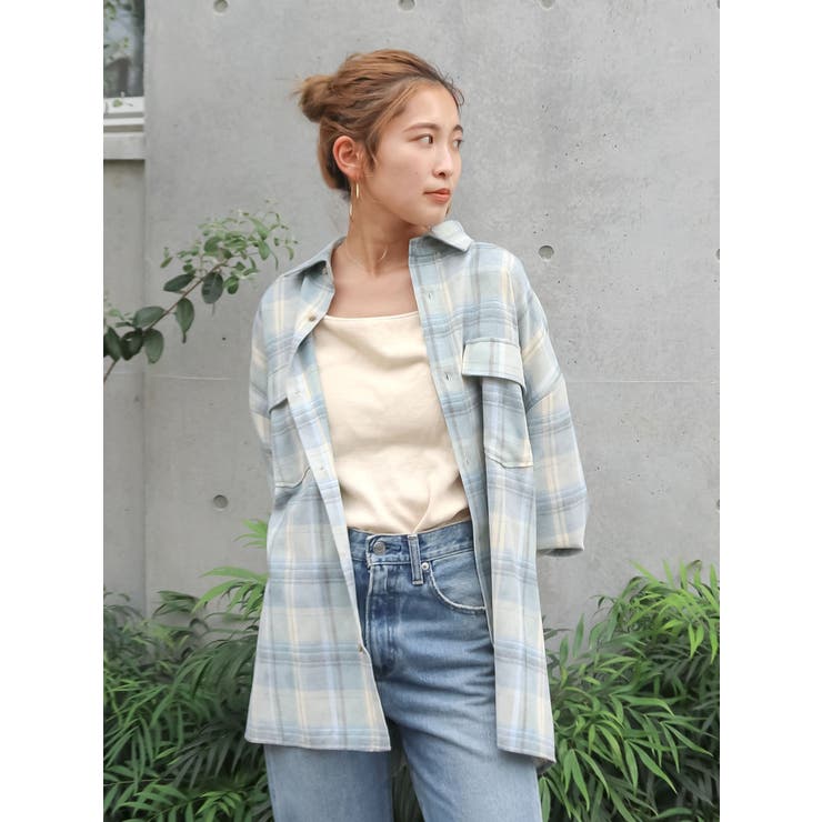 ブリーチチェックルーズシャツ | Ungrid | 詳細画像13 