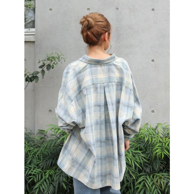 ブリーチチェックルーズシャツ | Ungrid | 詳細画像15 