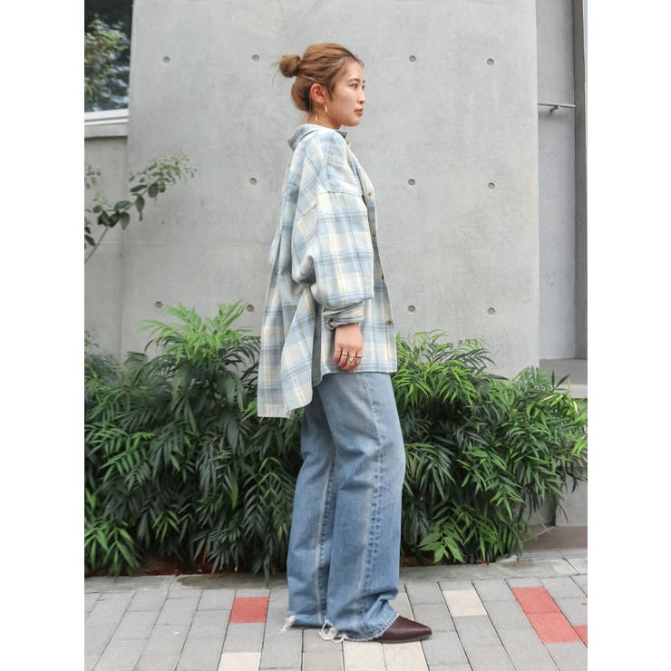 ブリーチチェックルーズシャツ | Ungrid | 詳細画像18 