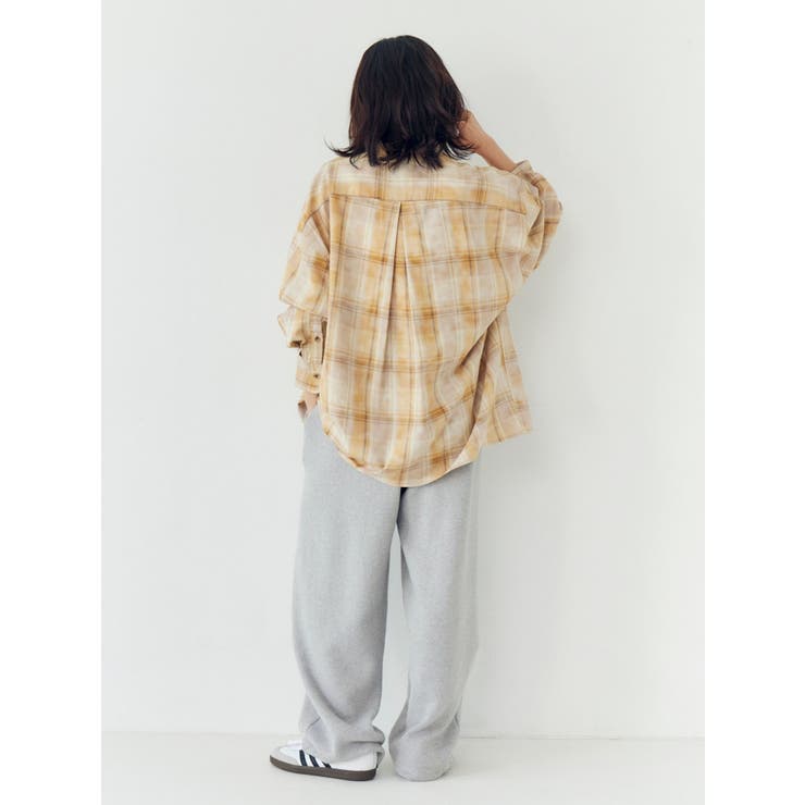 ブリーチチェックルーズシャツ | Ungrid | 詳細画像6 