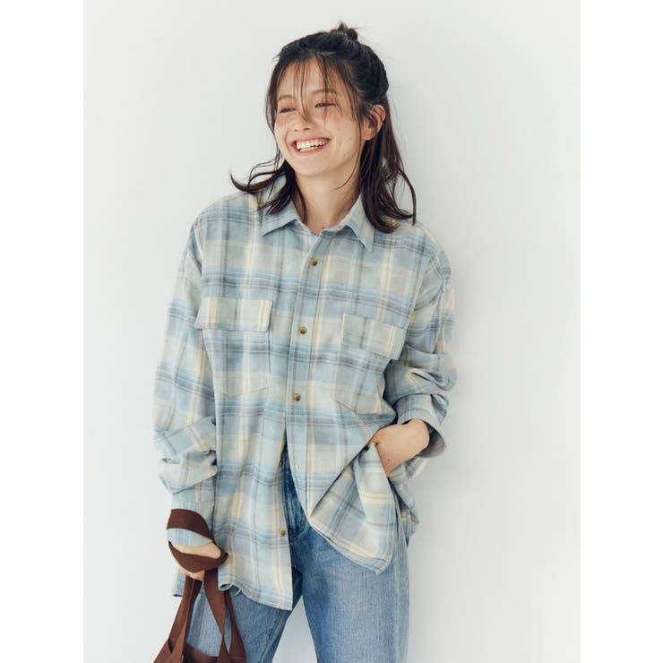 ブリーチチェックルーズシャツ | Ungrid | 詳細画像8 