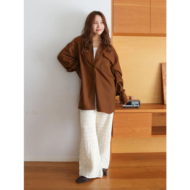 起毛デザインシャツ | Ungrid | 詳細画像22 