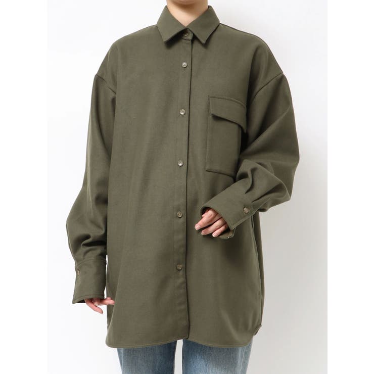 グリーン | 起毛デザインシャツ | Ungrid