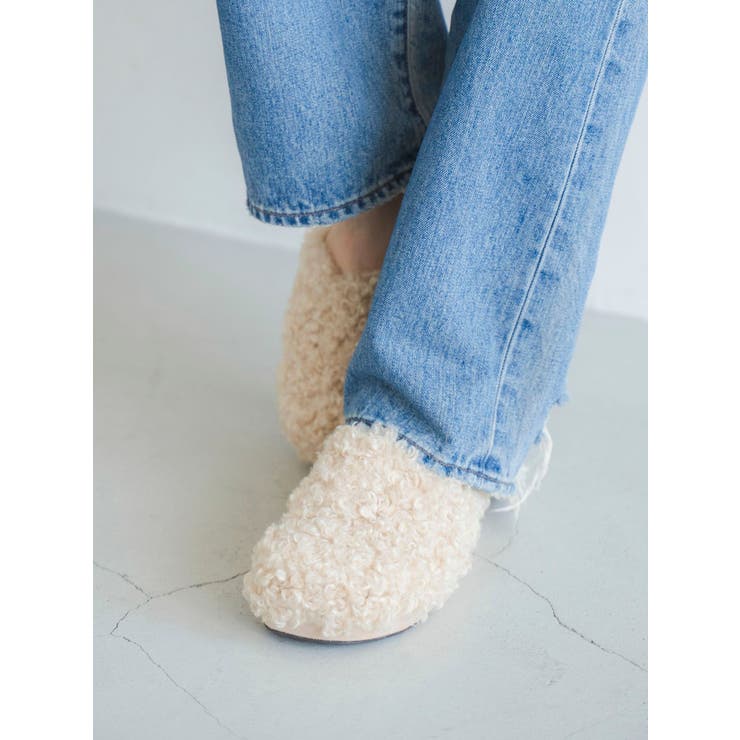 アイボリー | ボアデザインサボ | Ungrid