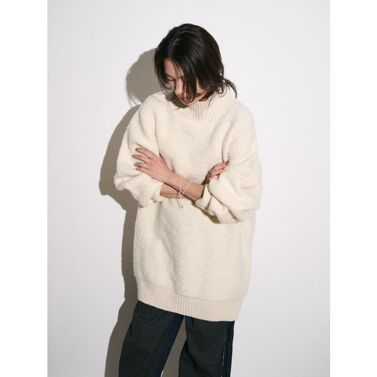 【Htage】バックスリットデザインビッグニット | Ungrid | 詳細画像3 