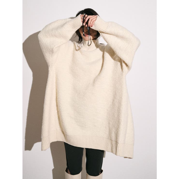 【Htage】バックスリットデザインビッグニット | Ungrid | 詳細画像4 