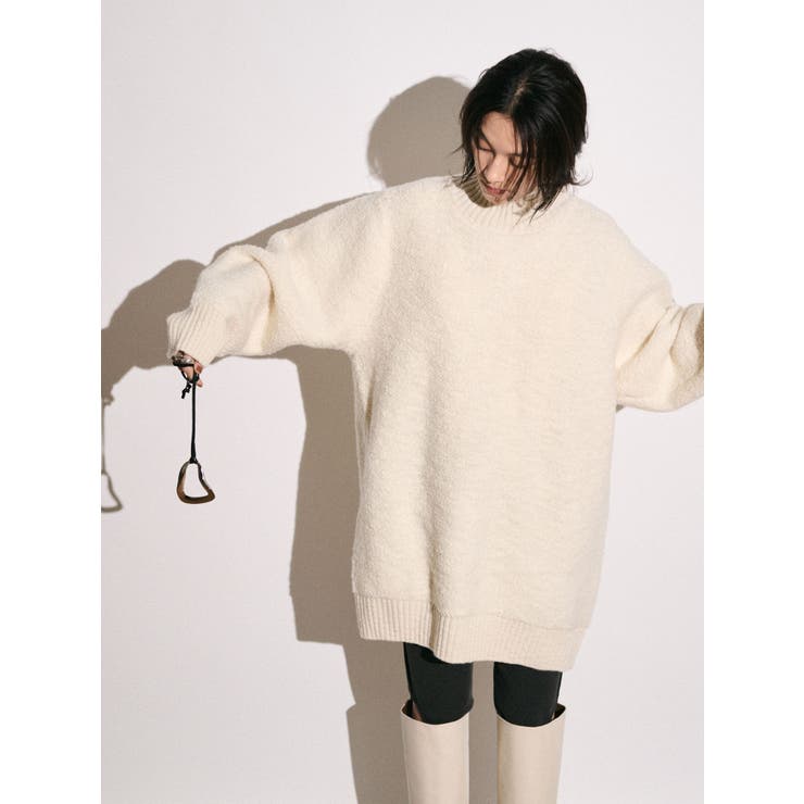 【Htage】バックスリットデザインビッグニット | Ungrid | 詳細画像5 