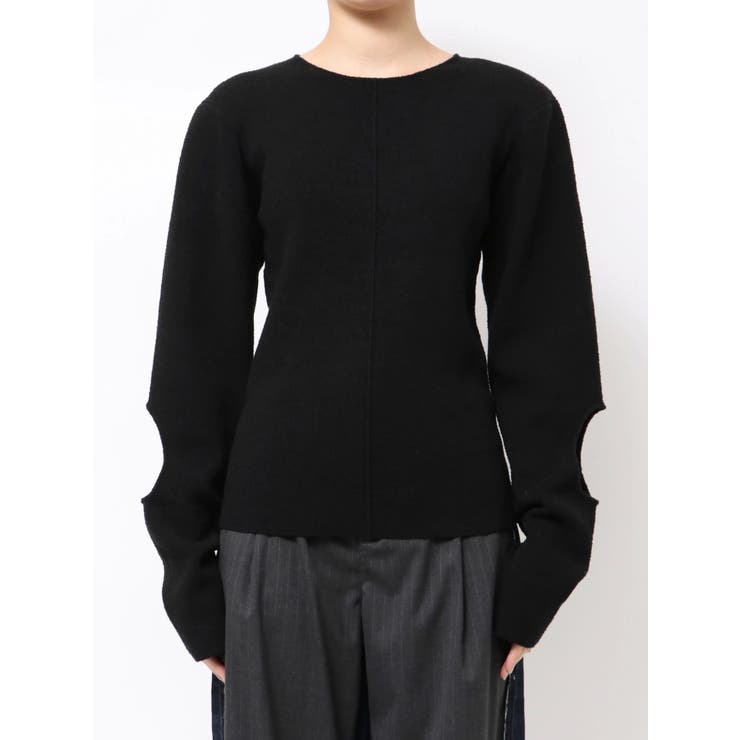 【Htage】パワーショルダーサークルデザインニット | Ungrid | 詳細画像18 