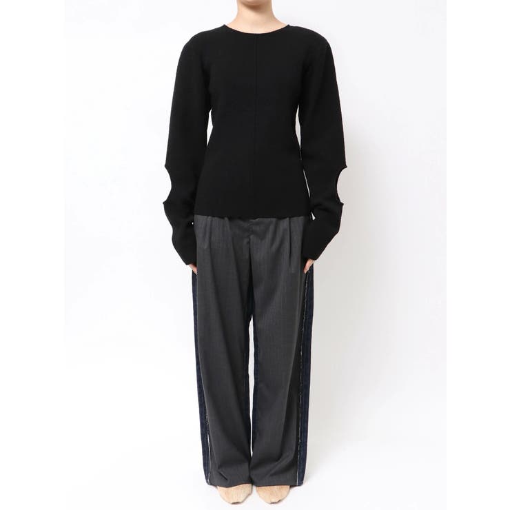 【Htage】パワーショルダーサークルデザインニット | Ungrid | 詳細画像25 