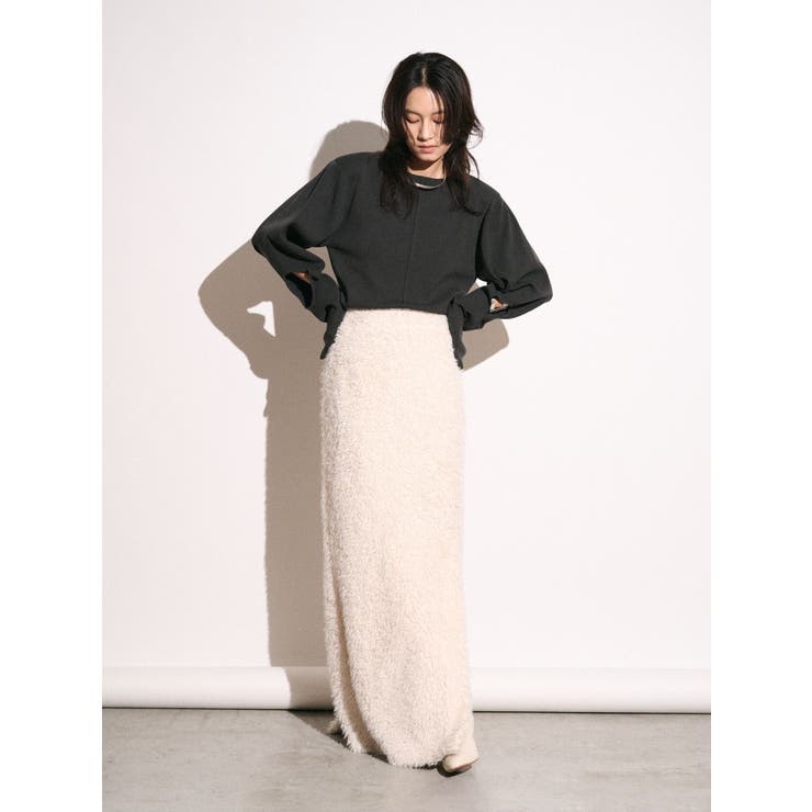 【Htage】パワーショルダーサークルデザインニット | Ungrid | 詳細画像4 