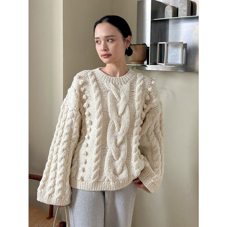 ルーズスリーブケーブルニット | Ungrid | 詳細画像15 