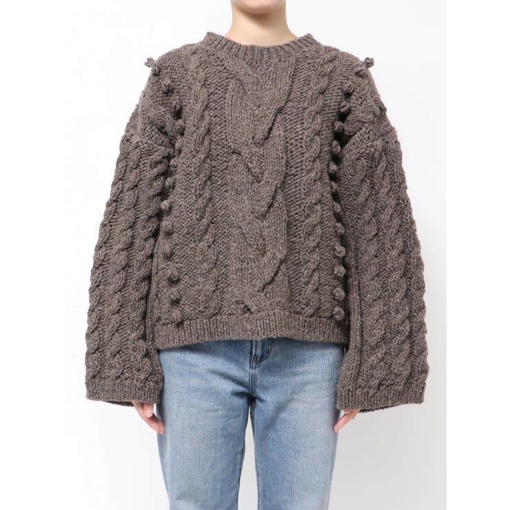 ルーズスリーブケーブルニット | Ungrid | 詳細画像21 