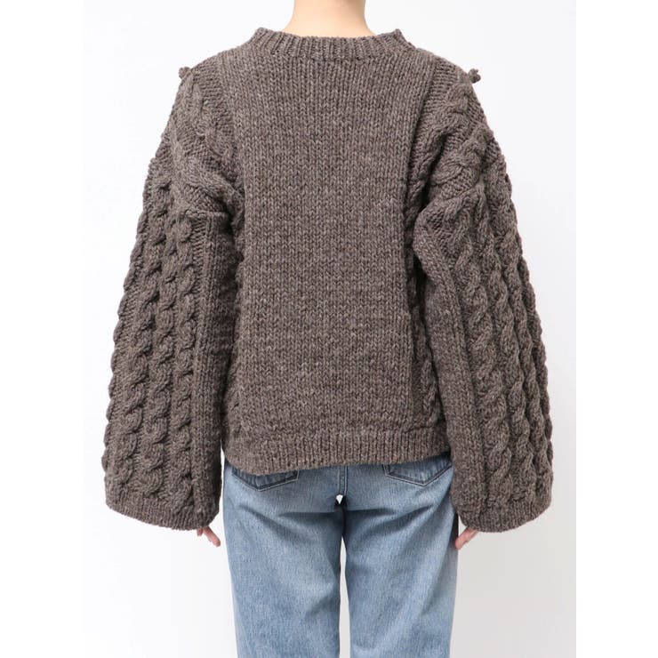 ルーズスリーブケーブルニット | Ungrid | 詳細画像23 