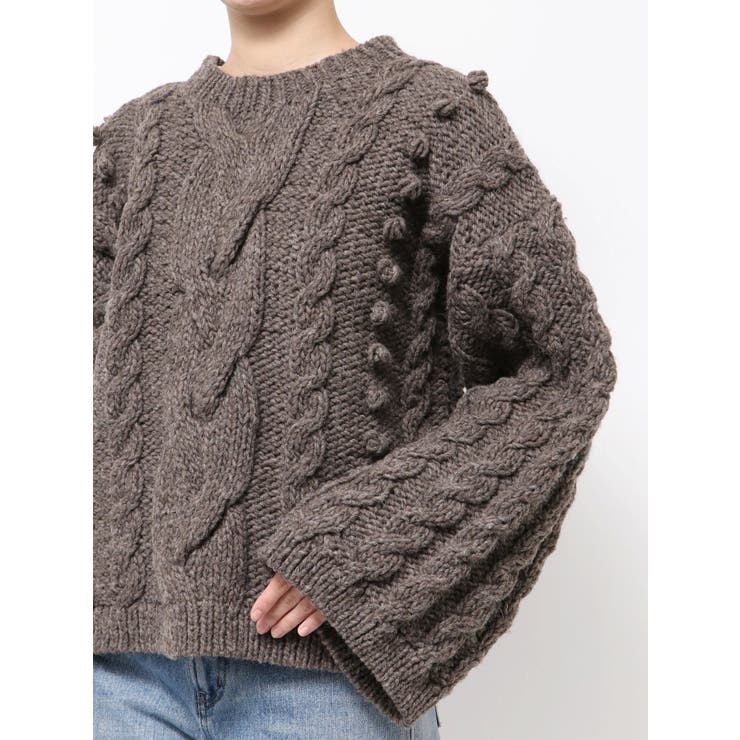ルーズスリーブケーブルニット | Ungrid | 詳細画像25 