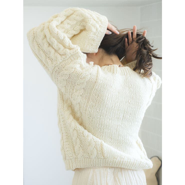 ルーズスリーブケーブルニット | Ungrid | 詳細画像9 