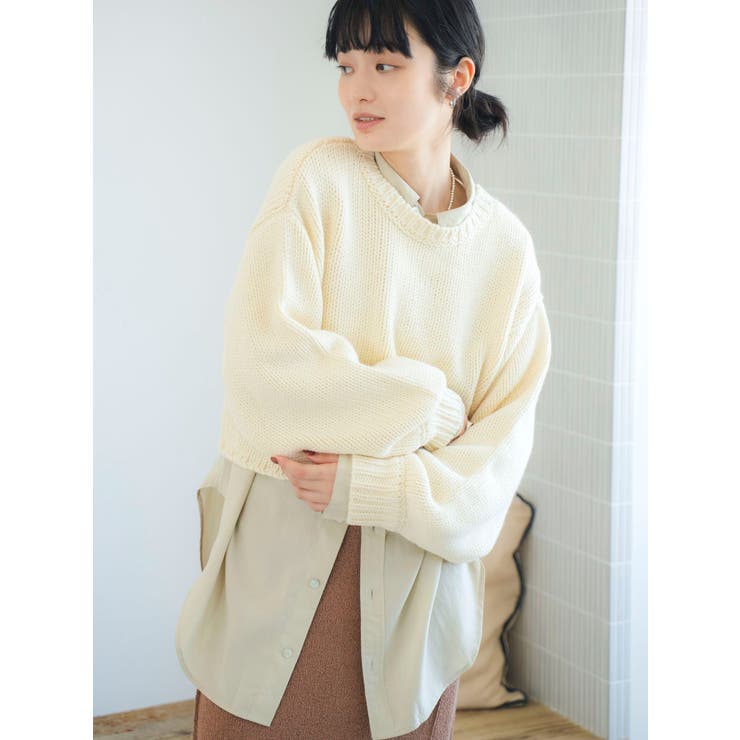 ローゲージクルーネックニット | Ungrid | 詳細画像10 