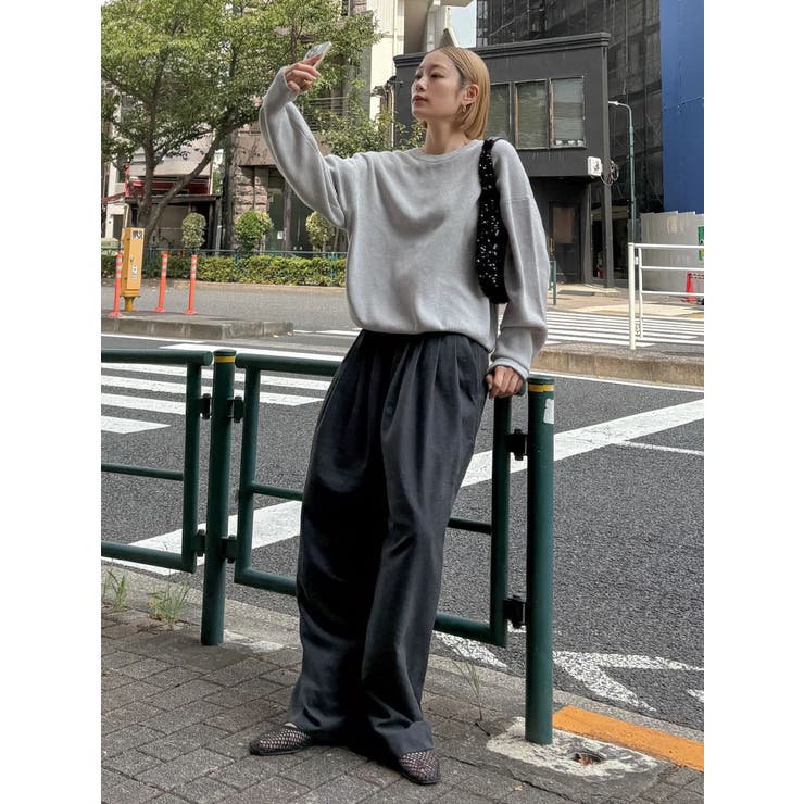 カシミヤ混スムース編みルーズニット | Ungrid | 詳細画像16 