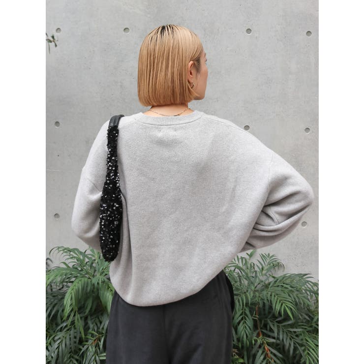 カシミヤ混スムース編みルーズニット | Ungrid | 詳細画像19 