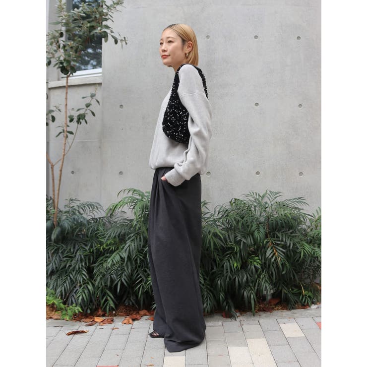 カシミヤ混スムース編みルーズニット | Ungrid | 詳細画像21 