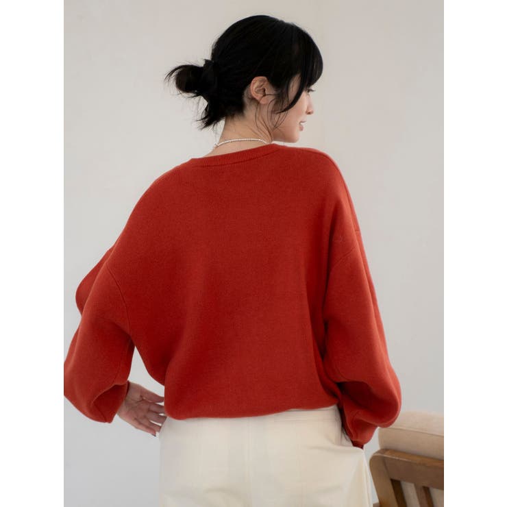 カシミヤ混スムース編みルーズニット | Ungrid | 詳細画像4 