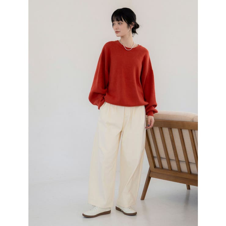 カシミヤ混スムース編みルーズニット | Ungrid | 詳細画像6 