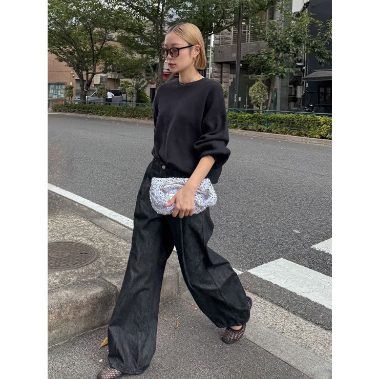 カシミヤ混スムース編みルーズニット | Ungrid | 詳細画像7 