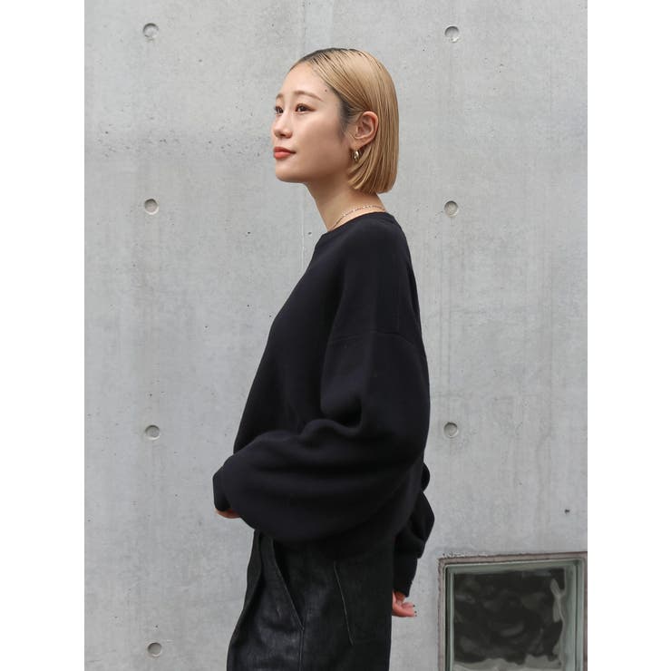 カシミヤ混スムース編みルーズニット | Ungrid | 詳細画像9 