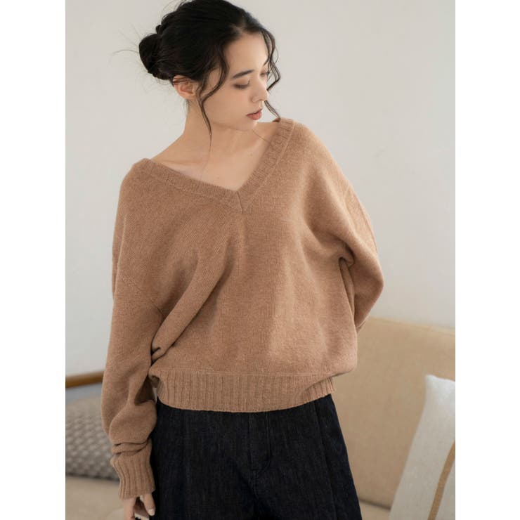 ラムウールVネックニット | Ungrid | 詳細画像17 