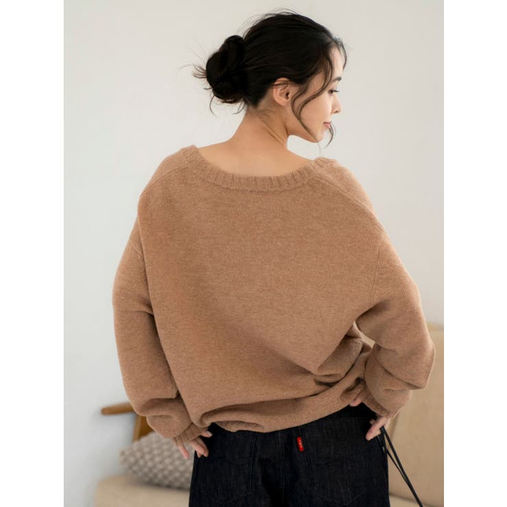 ラムウールVネックニット | Ungrid | 詳細画像18 