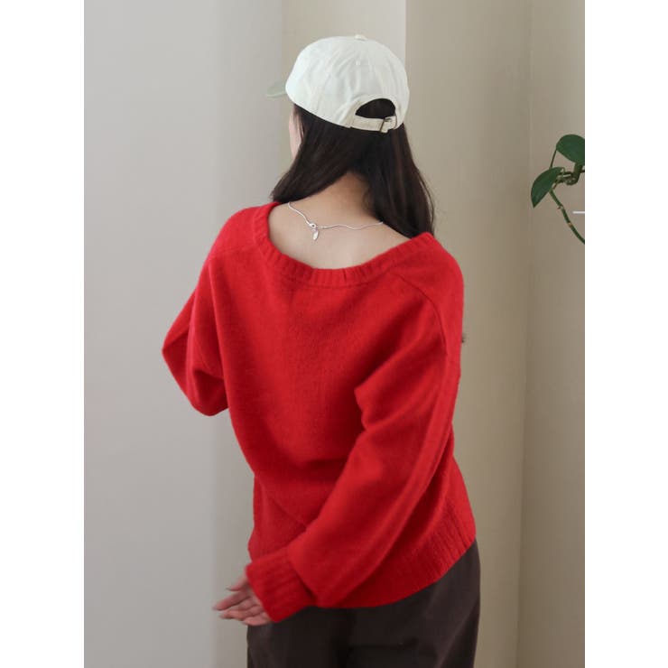 ラムウールVネックニット | Ungrid | 詳細画像25 