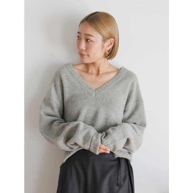 ラムウールVネックニット | Ungrid | 詳細画像29 