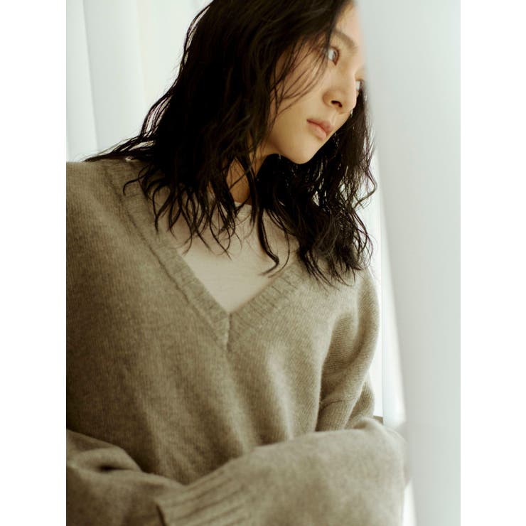 ラムウールVネックニット | Ungrid | 詳細画像3 