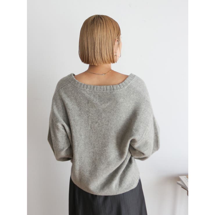 ラムウールVネックニット | Ungrid | 詳細画像30 