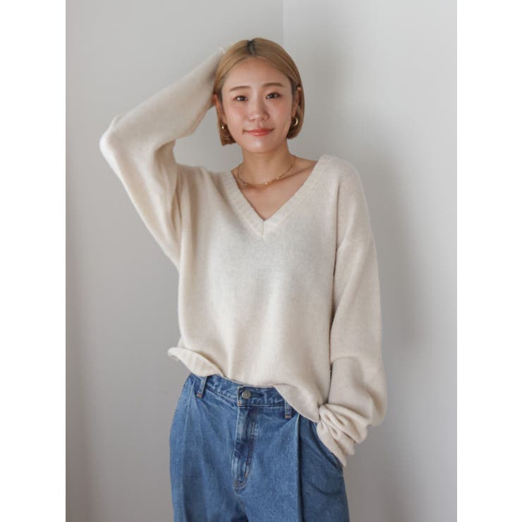 ラムウールVネックニット | Ungrid | 詳細画像45 