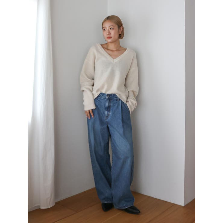 ラムウールVネックニット | Ungrid | 詳細画像46 