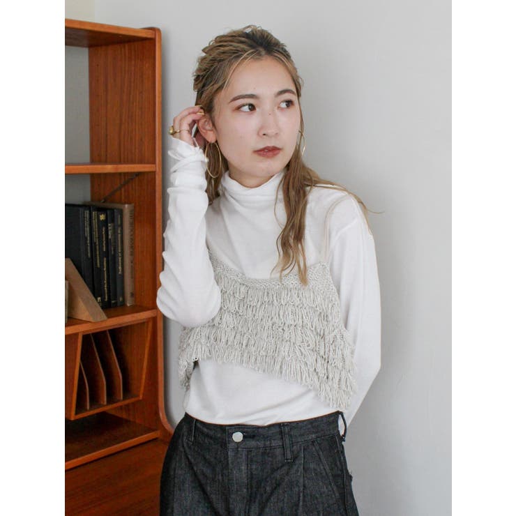 ラメコンビフリンジニットビスチェ | Ungrid | 詳細画像15 