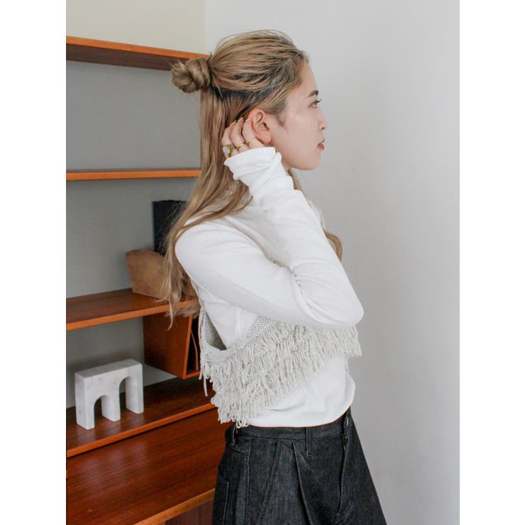 ラメコンビフリンジニットビスチェ | Ungrid | 詳細画像16 