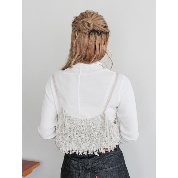 ラメコンビフリンジニットビスチェ | Ungrid | 詳細画像17 