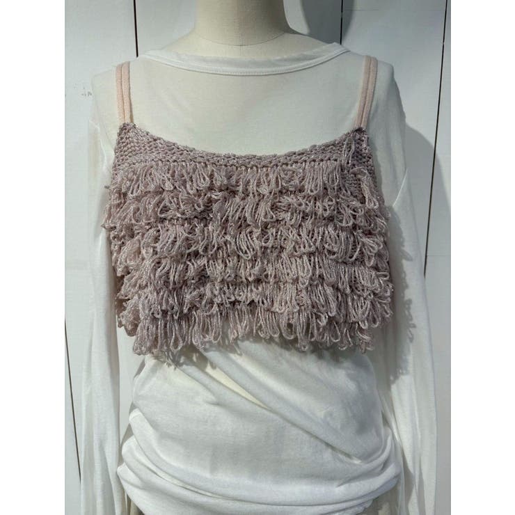 ラメコンビフリンジニットビスチェ | Ungrid | 詳細画像5 