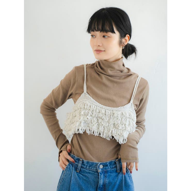 ラメコンビフリンジニットビスチェ | Ungrid | 詳細画像6 