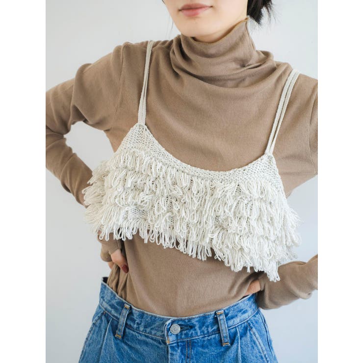 ラメコンビフリンジニットビスチェ | Ungrid | 詳細画像8 