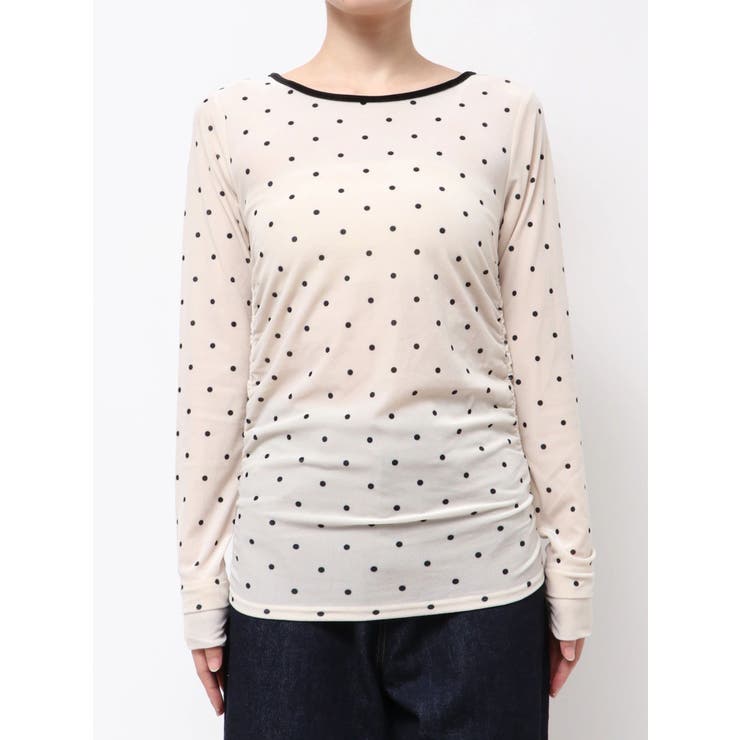 バックオープンドットシアーベロアロングスリーブTee | Ungrid | 詳細画像28 