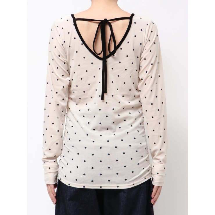 バックオープンドットシアーベロアロングスリーブTee | Ungrid | 詳細画像30 