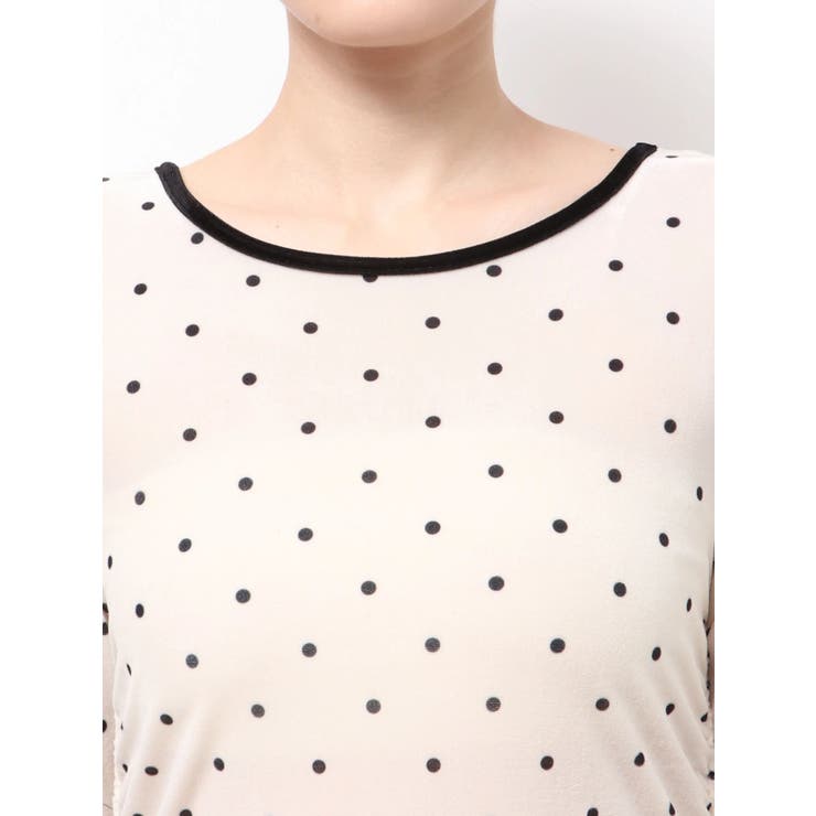 バックオープンドットシアーベロアロングスリーブTee | Ungrid | 詳細画像31 