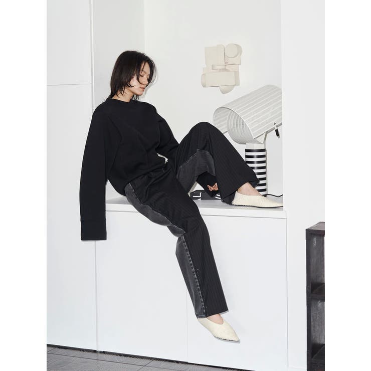 【Htage】パワーショルダーバックデザインスウェット | Ungrid | 詳細画像6 