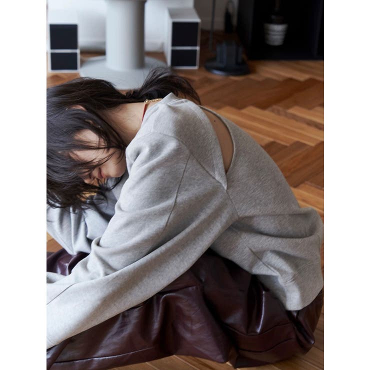 ライトグレー | 【Htage】パワーショルダーバックデザインスウェット | Ungrid