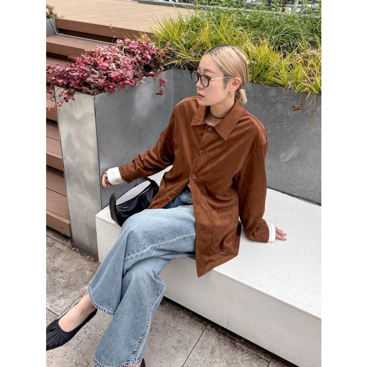 ブラウン | フェイクスウェードジャケット | Ungrid