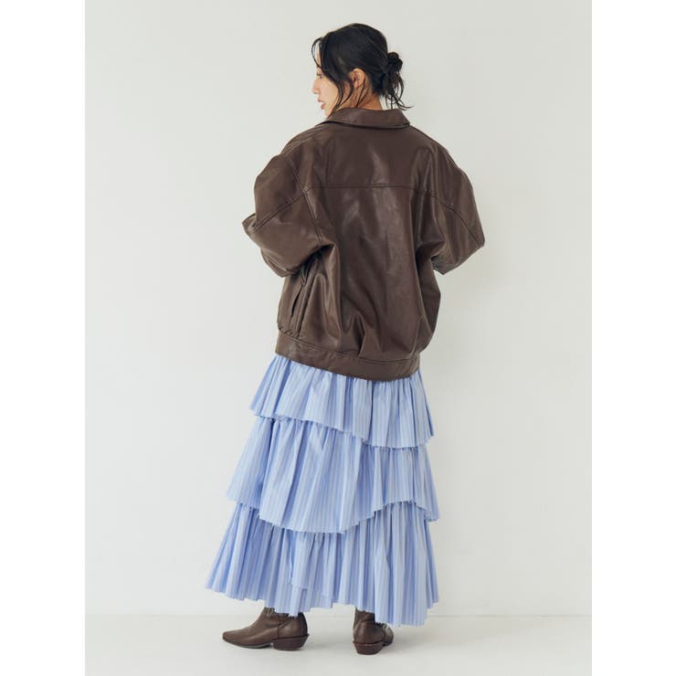 ポケットデザインフェイクレザーブルゾン | Ungrid | 詳細画像11 