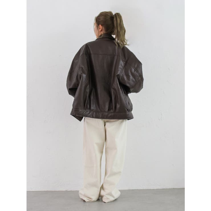 ポケットデザインフェイクレザーブルゾン | Ungrid | 詳細画像24 